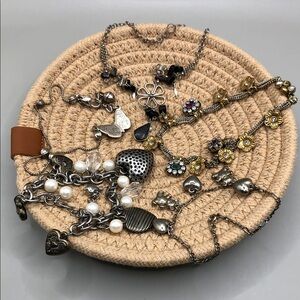 Bundle 5 chain charm ankle bracelets anklets Brighton mariposa anklet, vintage +